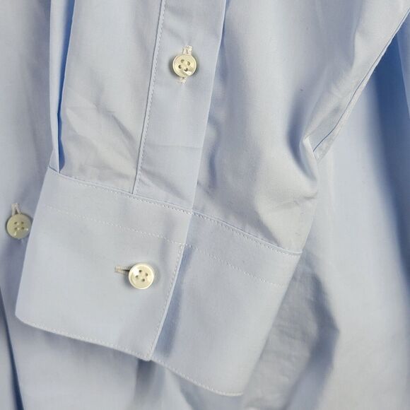 SENE Breeze Tech Spread Shirt Mens Bespoke 18/32 Tailored Light Blue Bamboo Flex - Picture 9 of 15